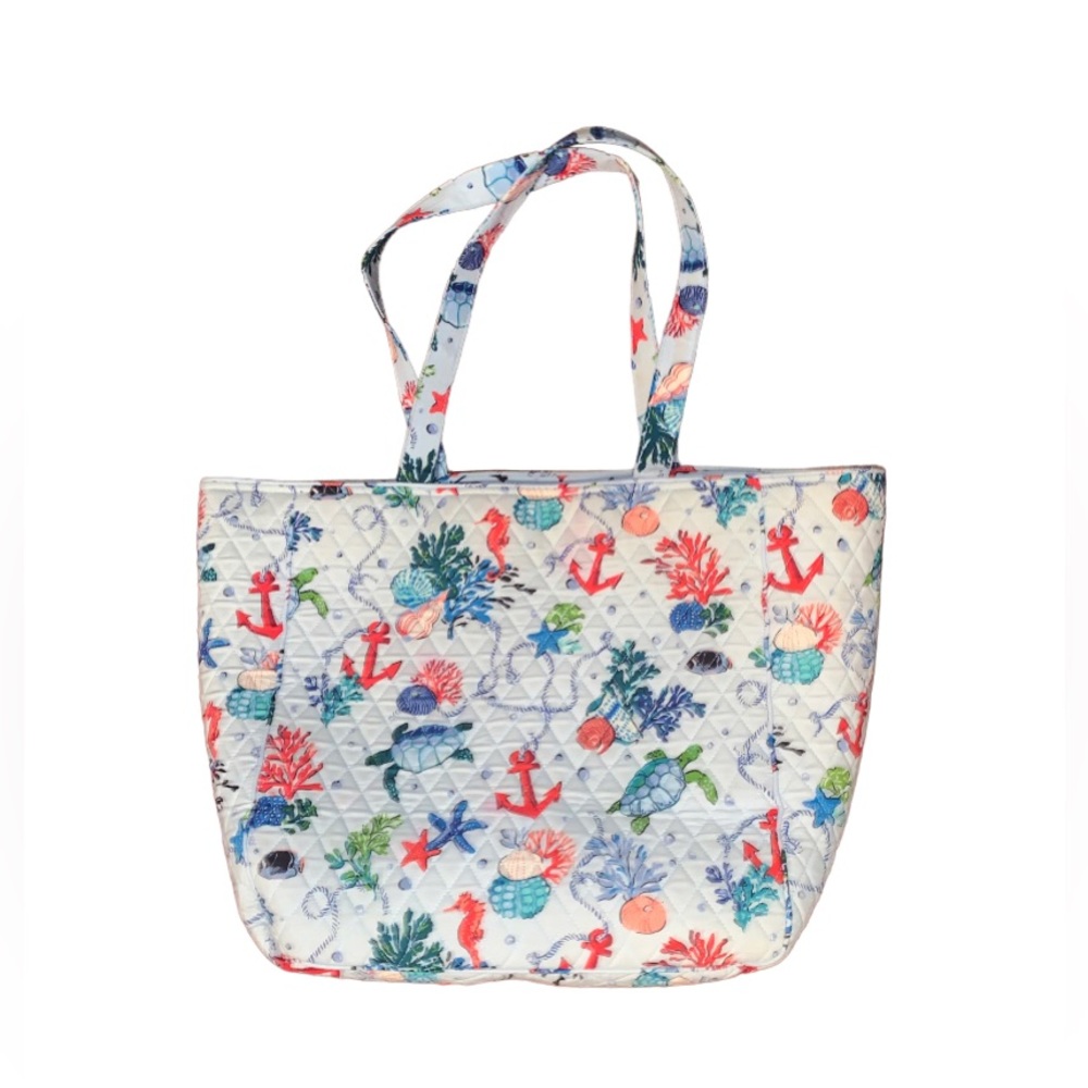 VERA BRADLEY sealife NAUTICAL beach theme Antilles tote bag - Picture 5 of 15
